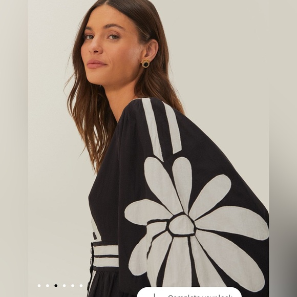 Farm Rio Black Nature Buttoned Maxi Dress - Picture 5 of 12